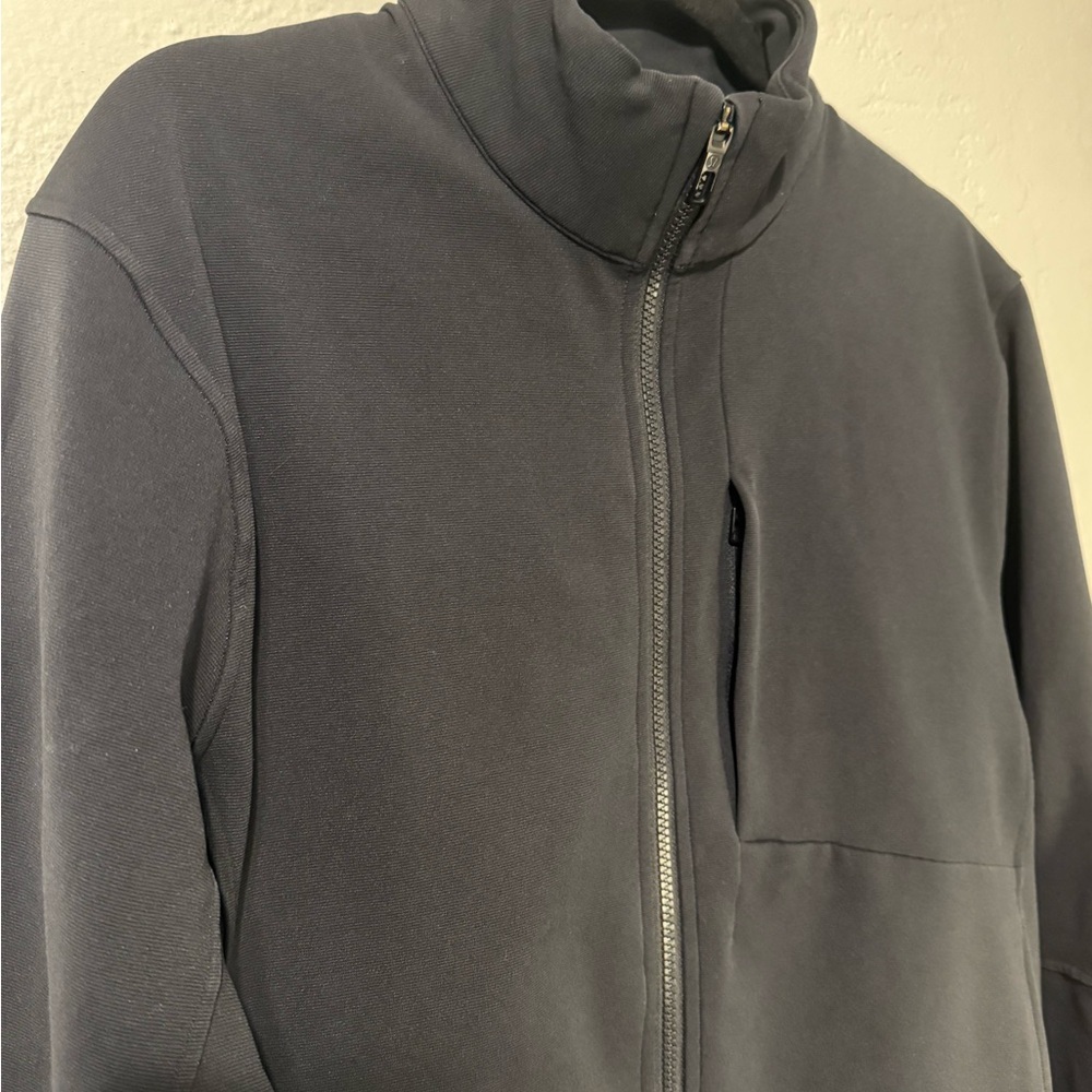 Lululemon Sojourn Track Jacket Large Black Full Zip Stretch Softshell Warpstreme - Picture 4 of 11